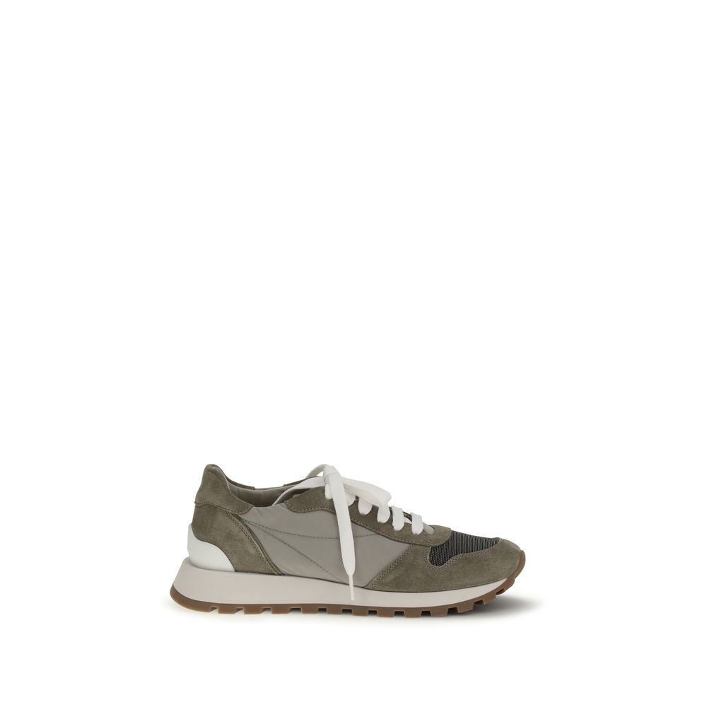 Brunello Cucinelli Bicolor Calf Leather Bos Taurus Athletic Sneakers | Regal Royce
