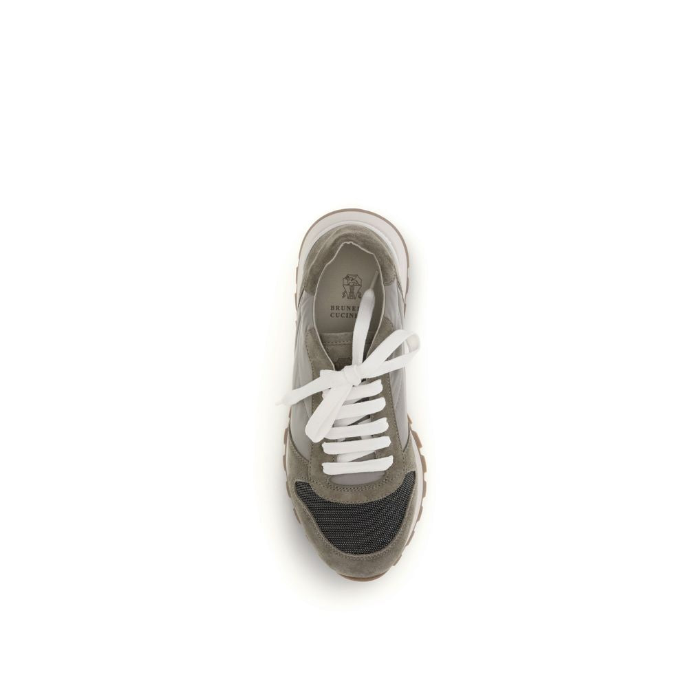 Brunello Cucinelli Bicolor Calf Leather Bos Taurus Athletic Sneakers | Regal Royce