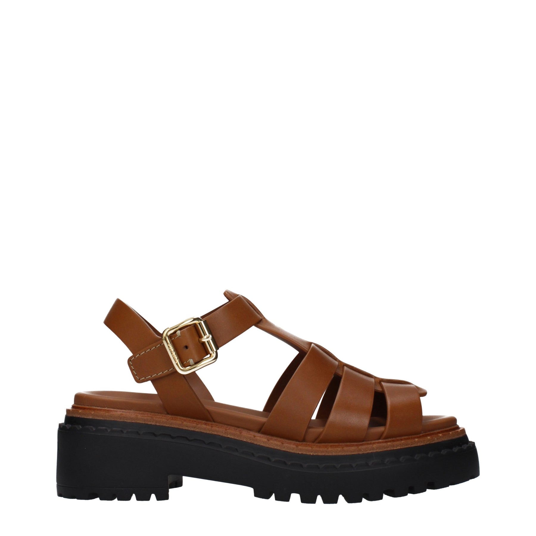 Prada Brown Leather Platform Sandals | Regal Royce