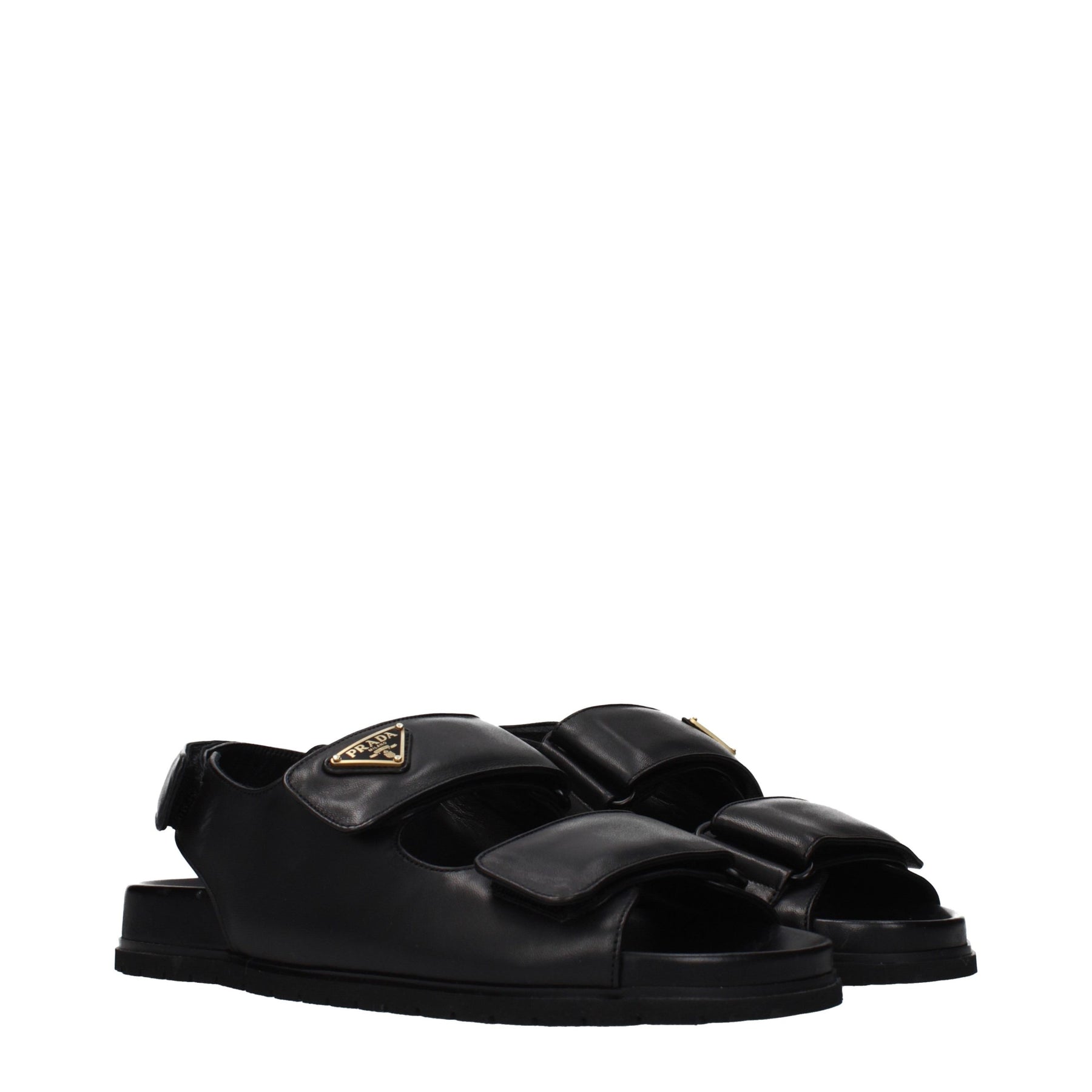 Prada Black Leather Sandals | Regal Royce