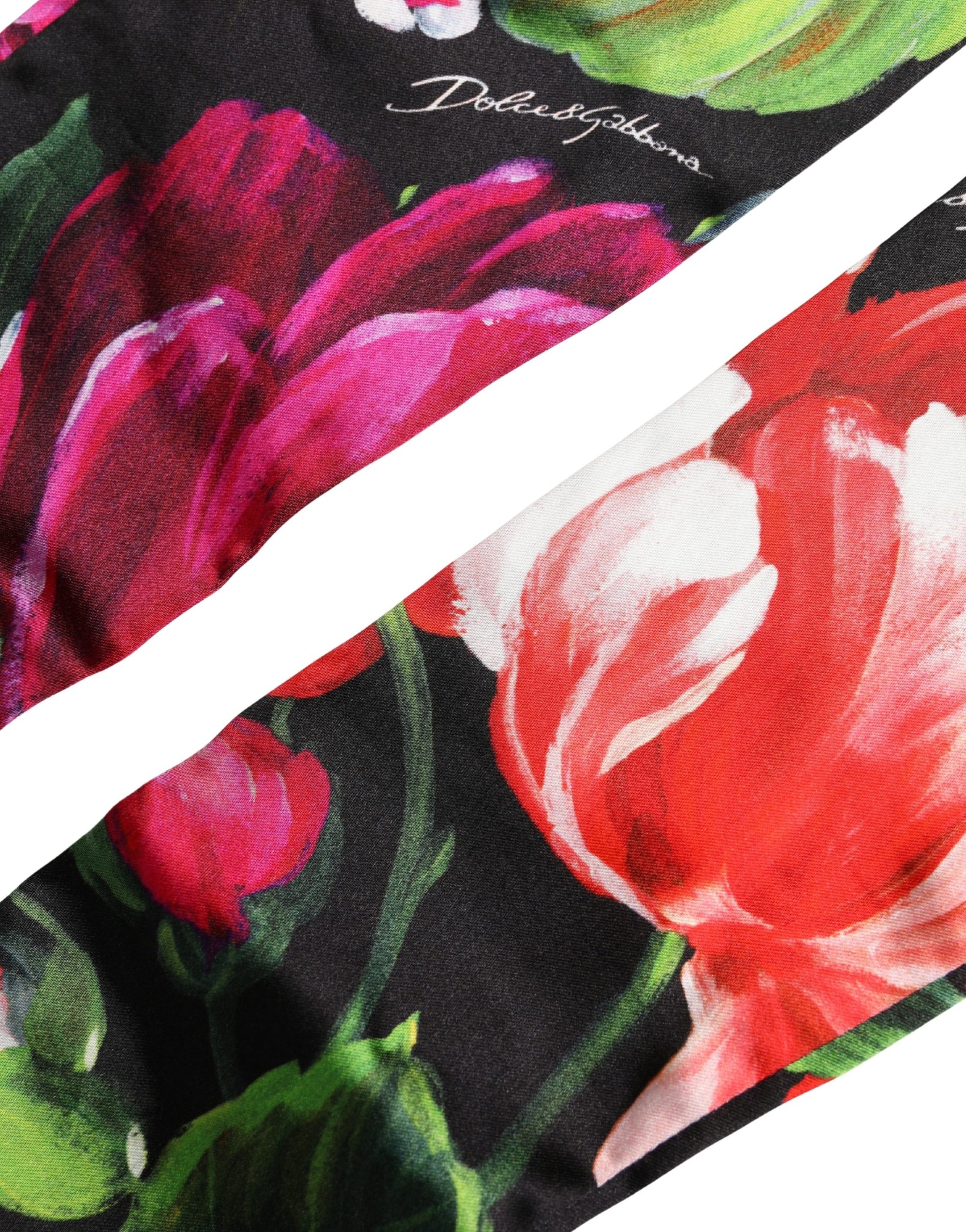 Dolce & Gabbana Multicolor Floral Print Elbow Length Women Gloves | Regal Royce