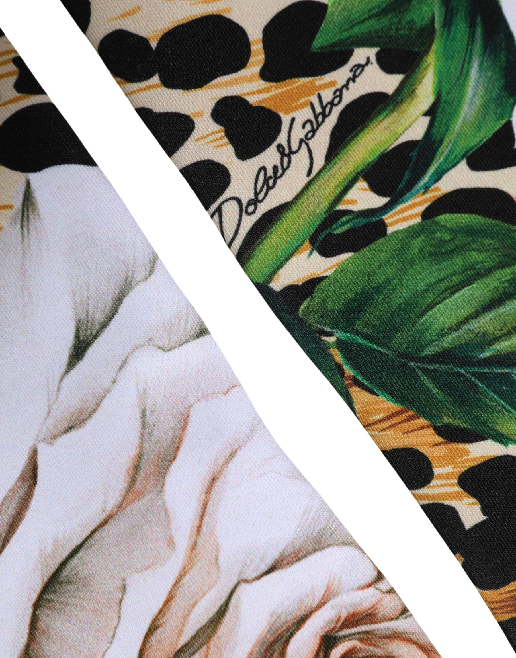 Dolce & Gabbana Multicolor Floral Leopard Elbow Length Women Gloves | Regal Royce