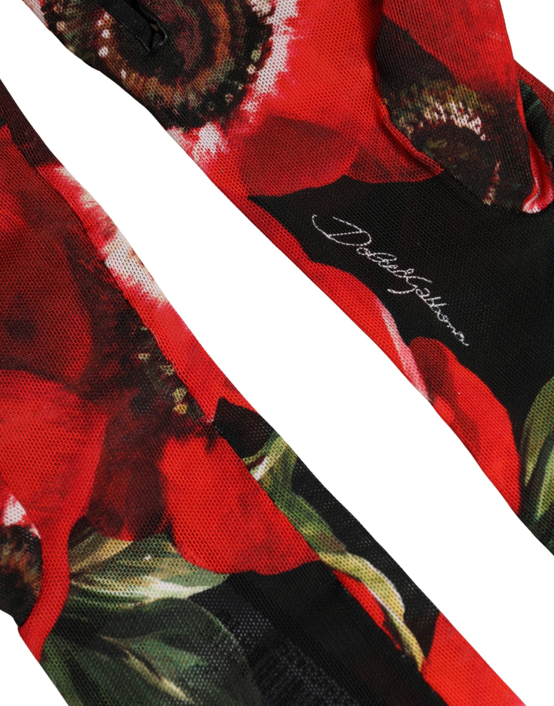Dolce & Gabbana Multicolor Floral Print Elbow Length Women Gloves | Regal Royce
