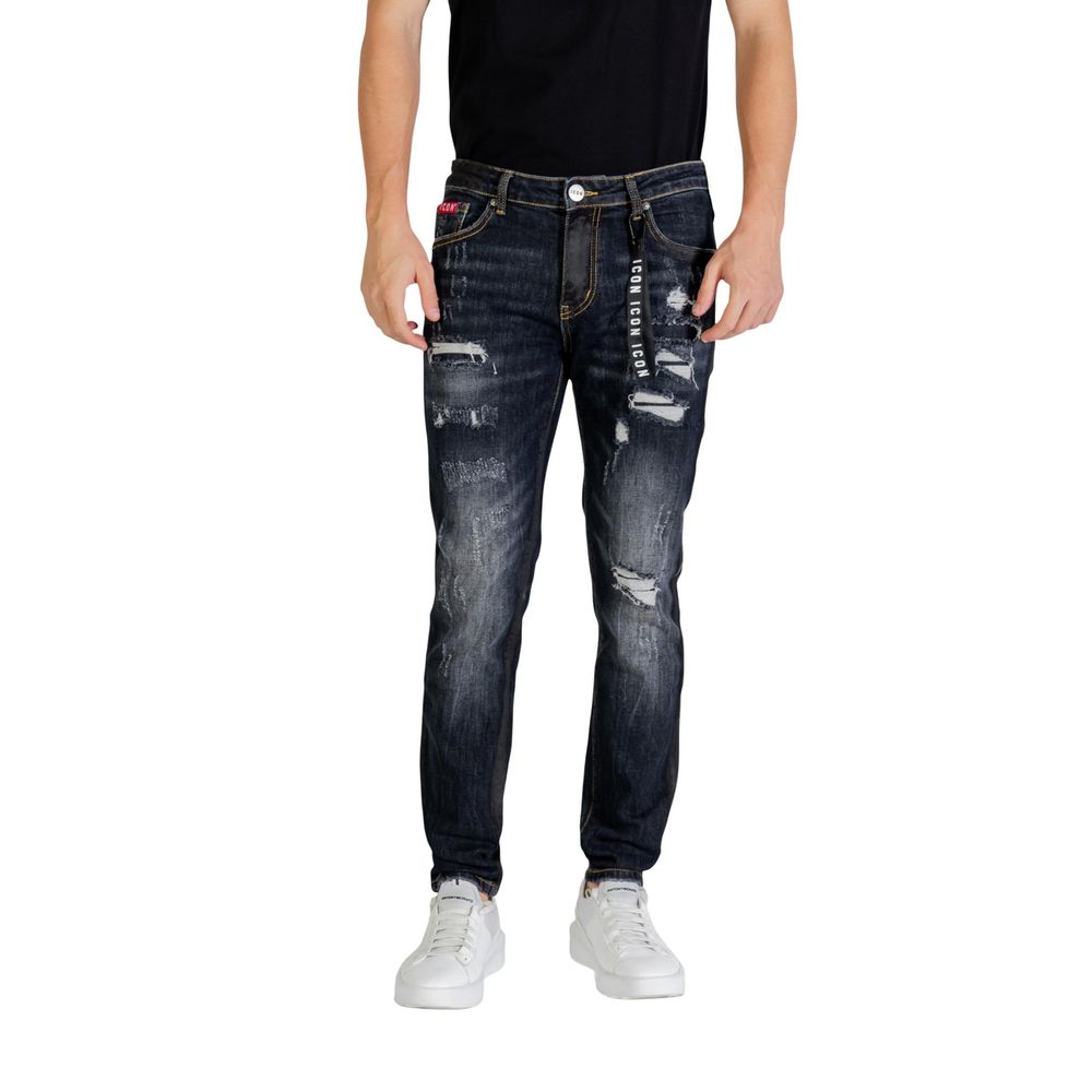 Icon Blue Cotton Skinny Jeans | Regal Royce