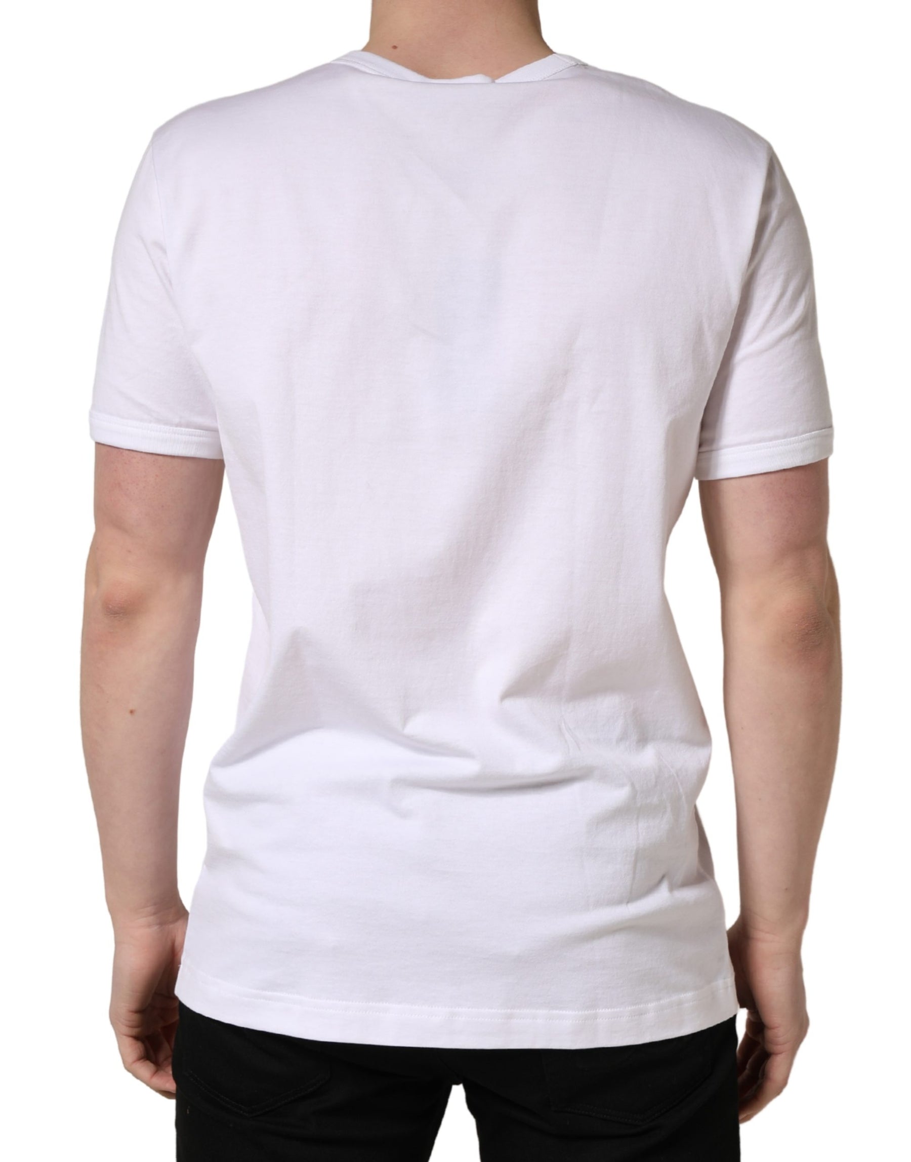 Dolce & Gabbana White DG Cherries Cotton Crew Neck  T-shirt | Regal Royce