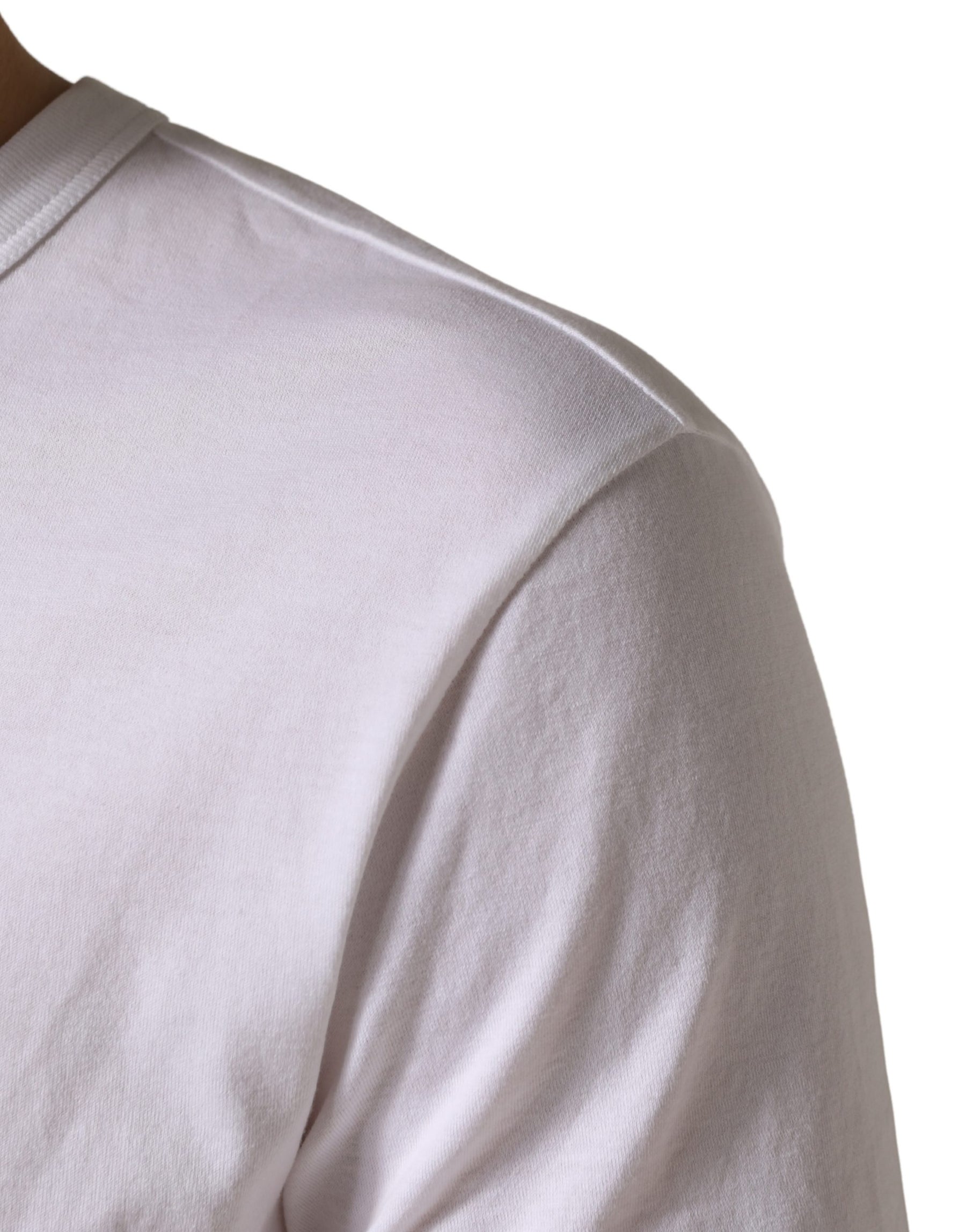 Dolce & Gabbana White DG Cherries Cotton Crew Neck  T-shirt | Regal Royce