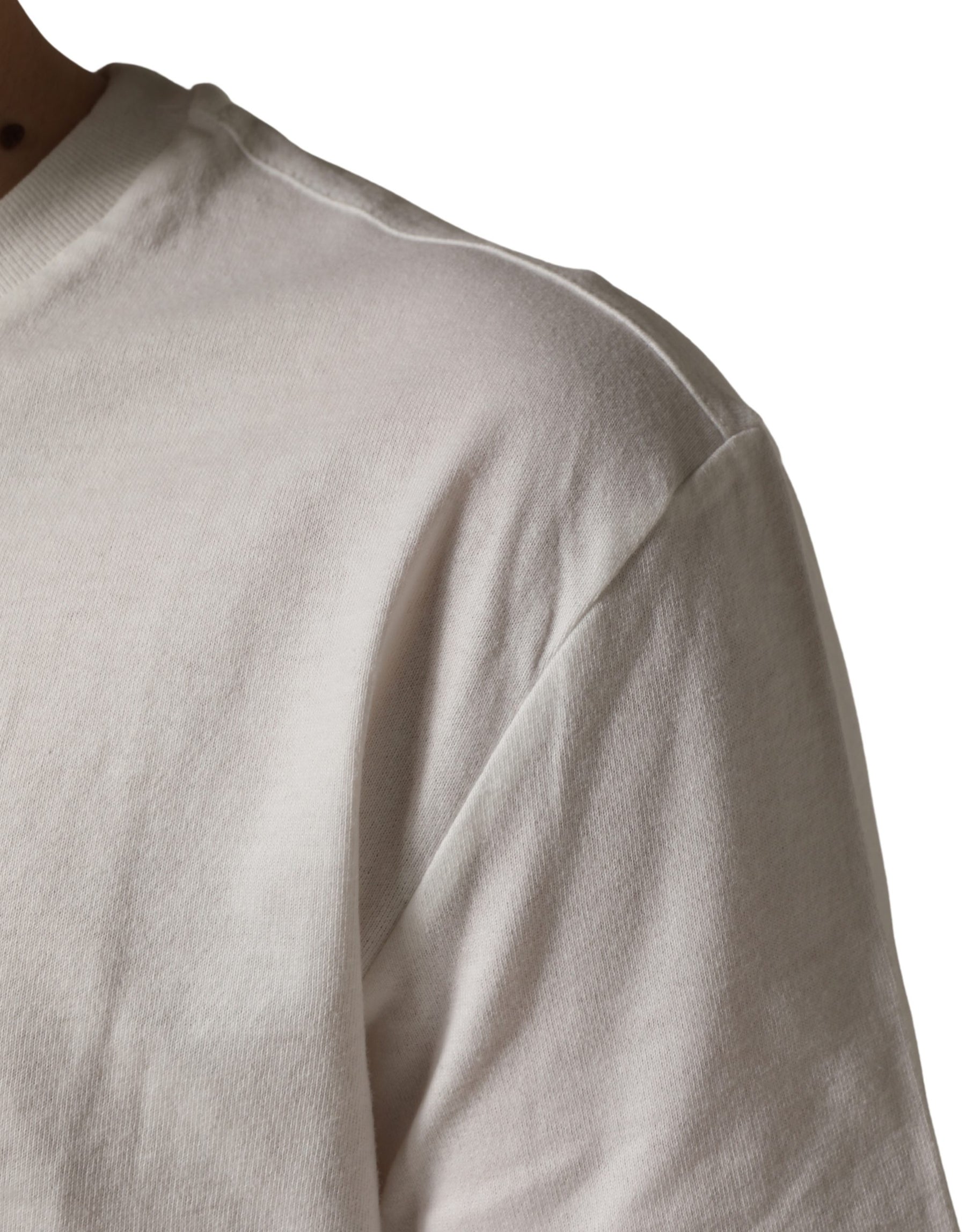 Dolce & Gabbana White Logo Patch Cotton Men Crew Neck  T-shirt | Regal Royce