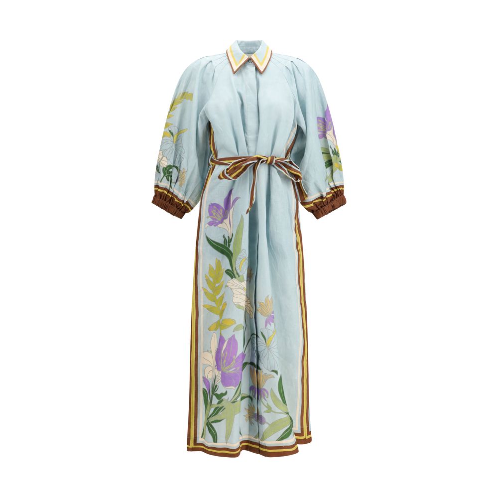 Alemais Multicolor Linen Casual Dress | Regal Royce