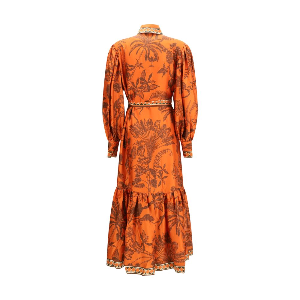 Alemais Orange Silk Casual Dress | Regal Royce