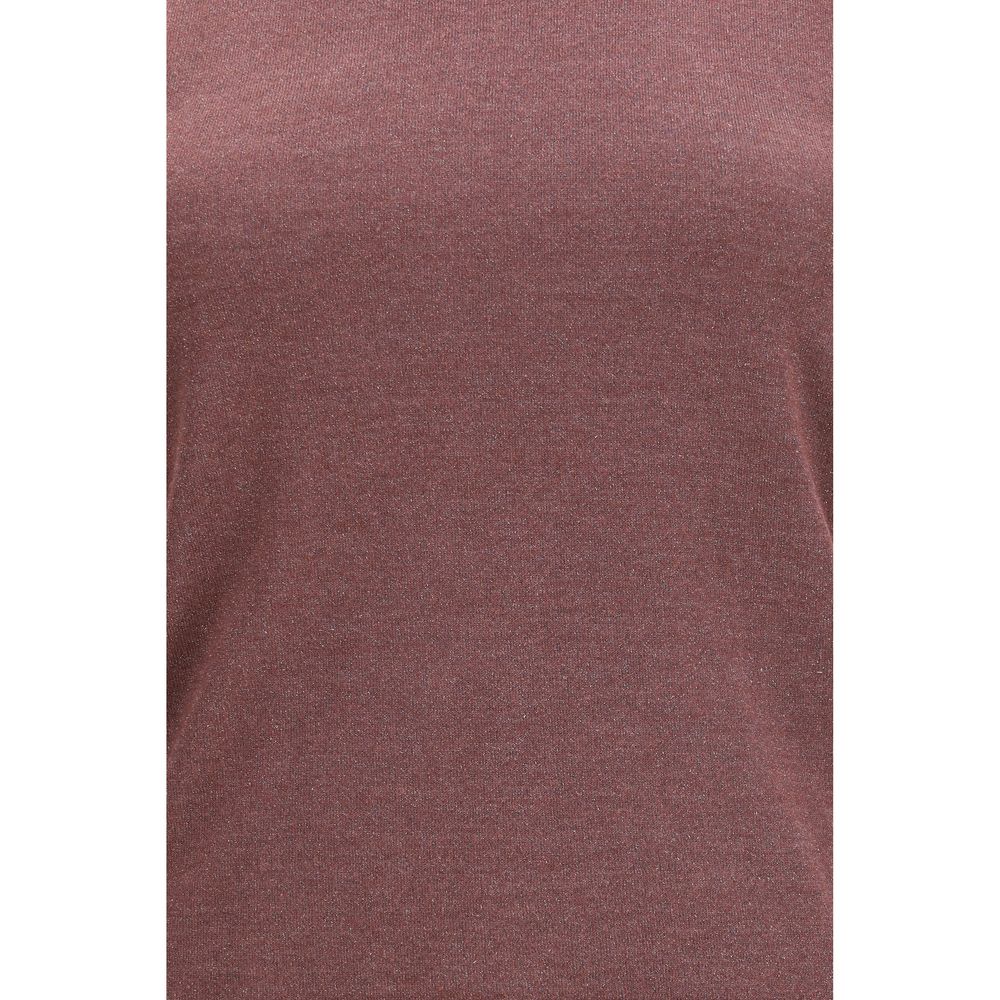 Brunello Cucinelli Bordeaux Cashmere Sleeveles T-Shirt | Regal Royce