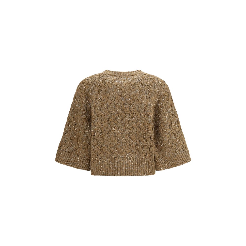 Brunello Cucinelli Beige Silk Sweatshirt | Regal Royce