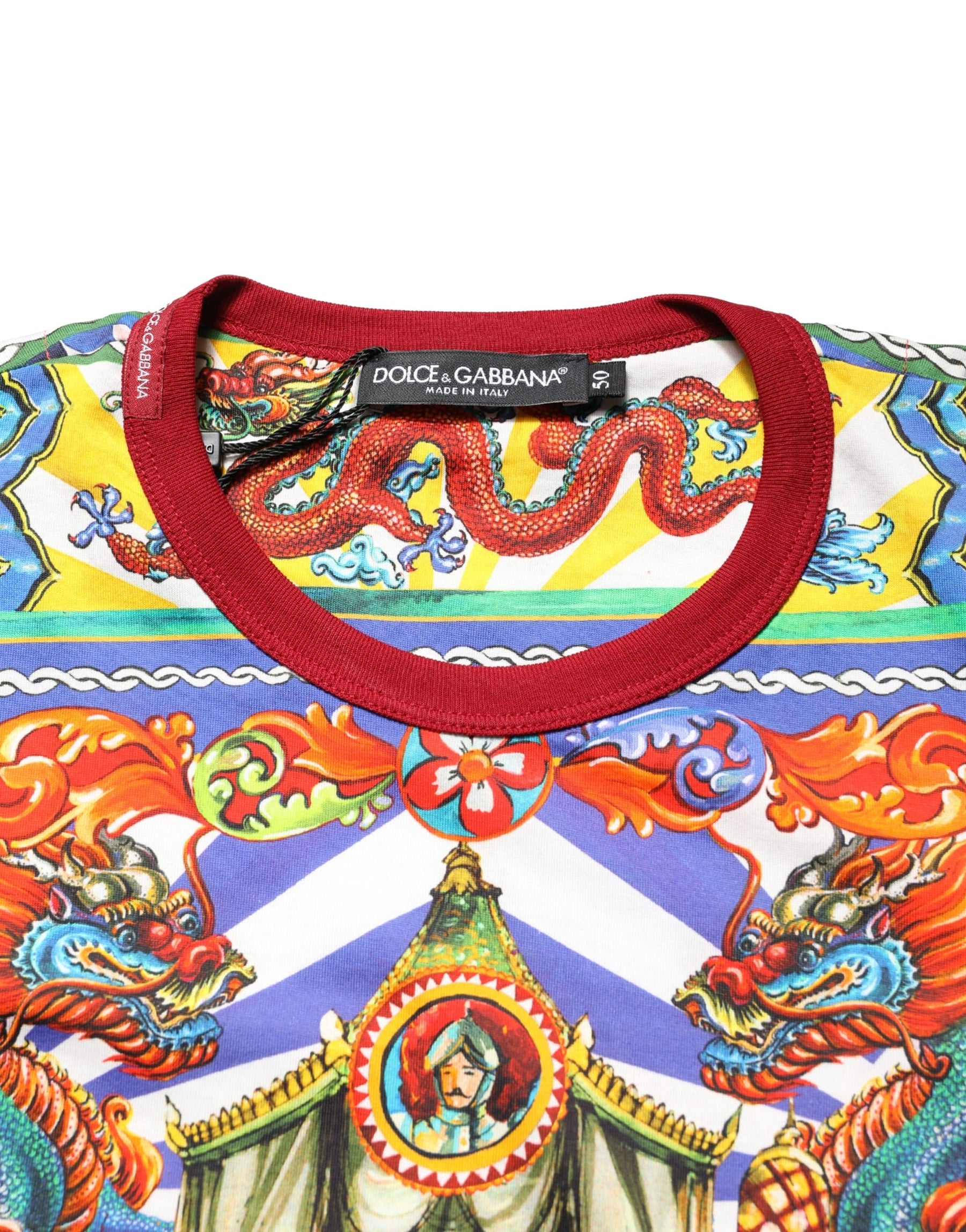 Dolce & Gabbana Multicolor Teatro Dei Pupi Men Long Sleeves  T-shirt | Regal Royce