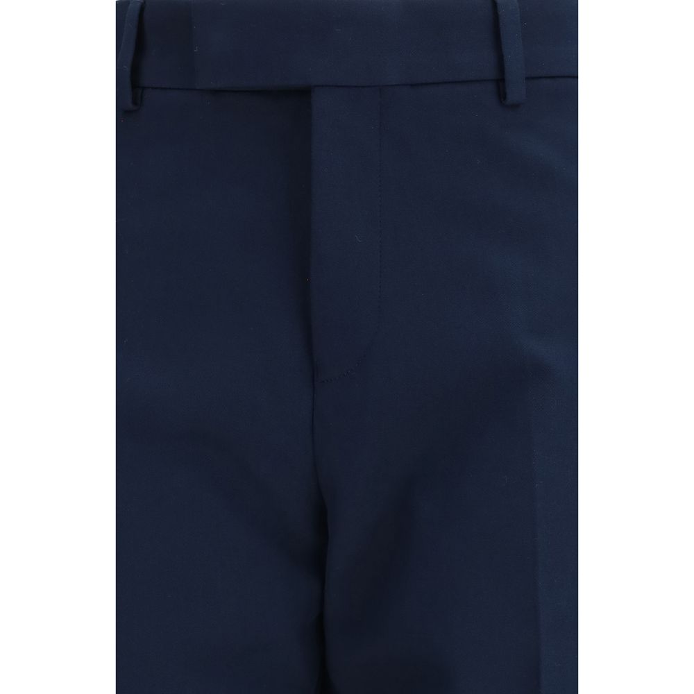 Ferragamo Blue Cotton Chino Pants | Regal Royce
