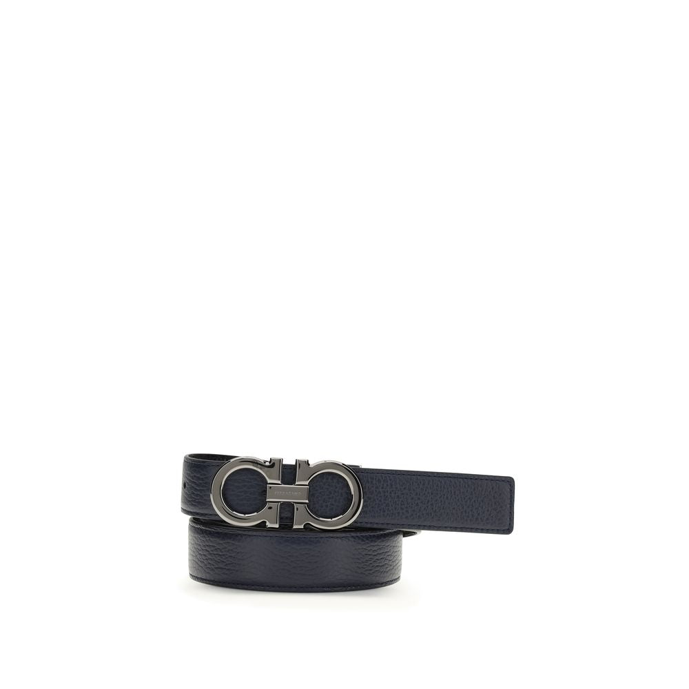 Ferragamo Blue Calf Leather Bos Taurus Regular Belt | Regal Royce