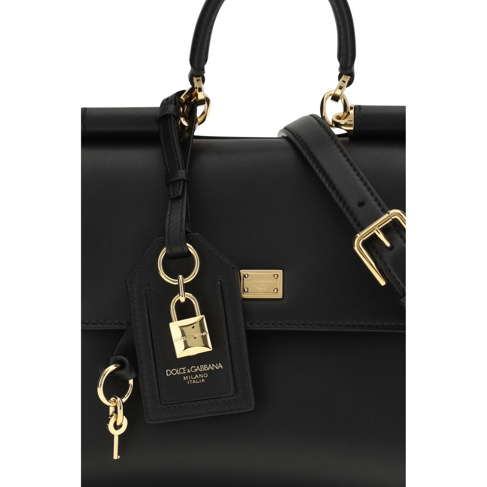 Dolce & Gabbana Black Calf Leather Bos Taurus Shoulder Bag | Regal Royce