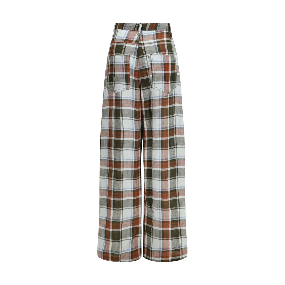 MARBELL Multicolor Linen Casual Pants | Regal Royce