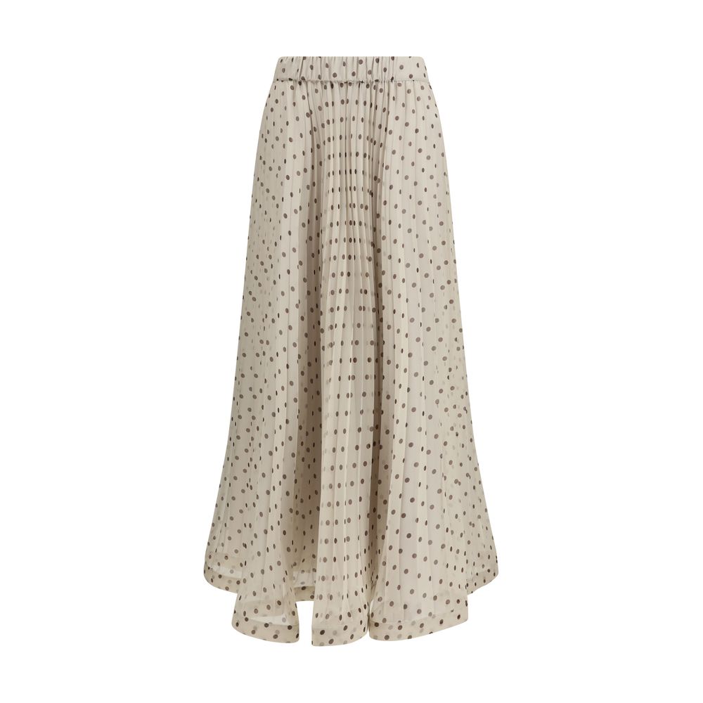 P.A.R.O.S.H. Beige Polyester Long Skirt | Regal Royce