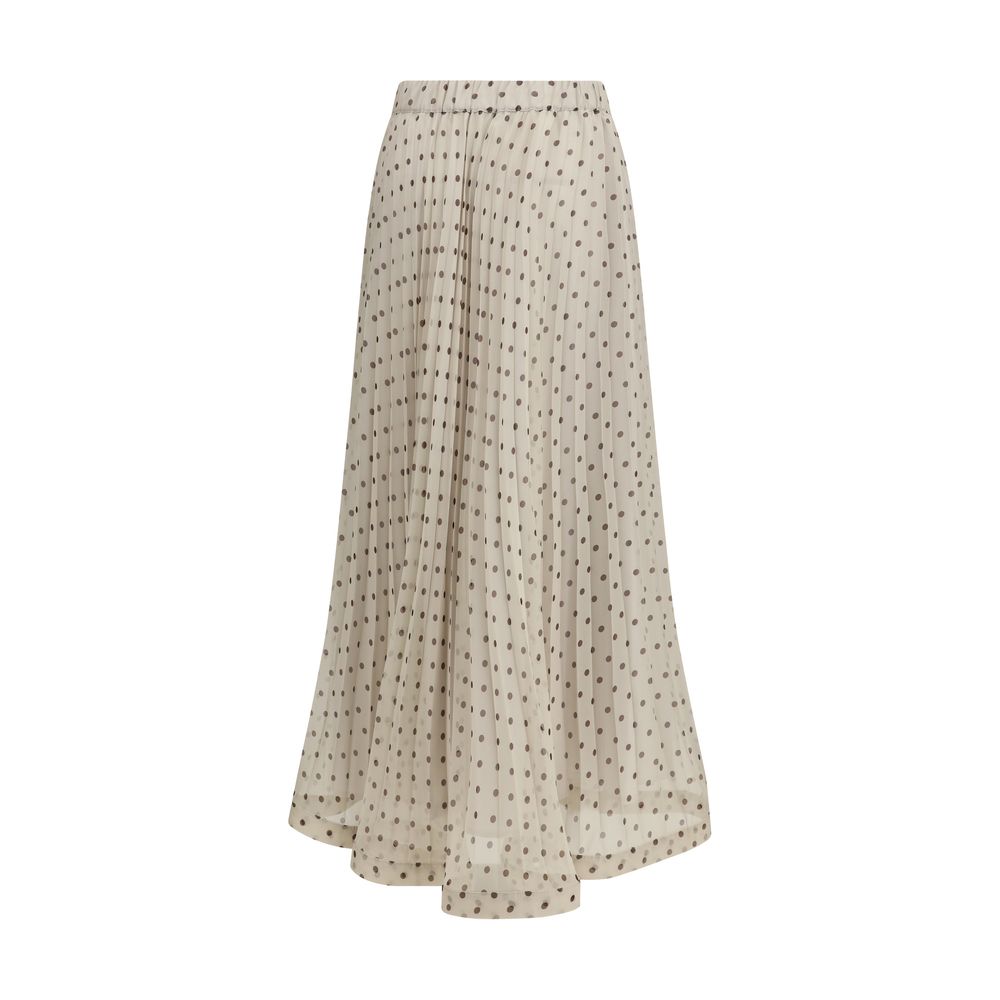 P.A.R.O.S.H. Beige Polyester Long Skirt | Regal Royce