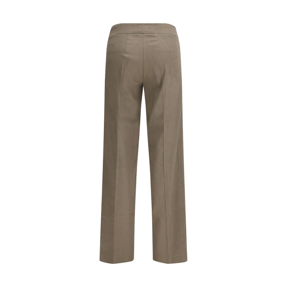 Avenue Montaigne Beige Linen Casual Pants | Regal Royce