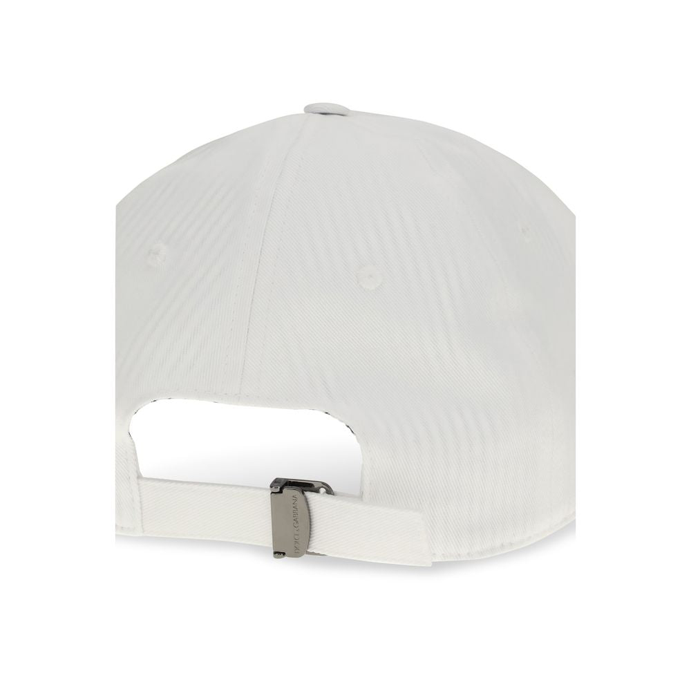 Dolce & Gabbana White Cotton Cap (Baseball Hat) | Regal Royce