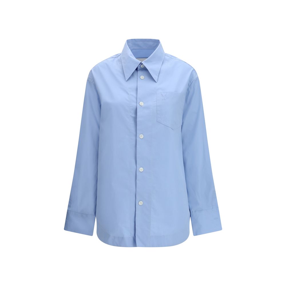 Ami Paris Blue Cotton Dress Shirt | Regal Royce