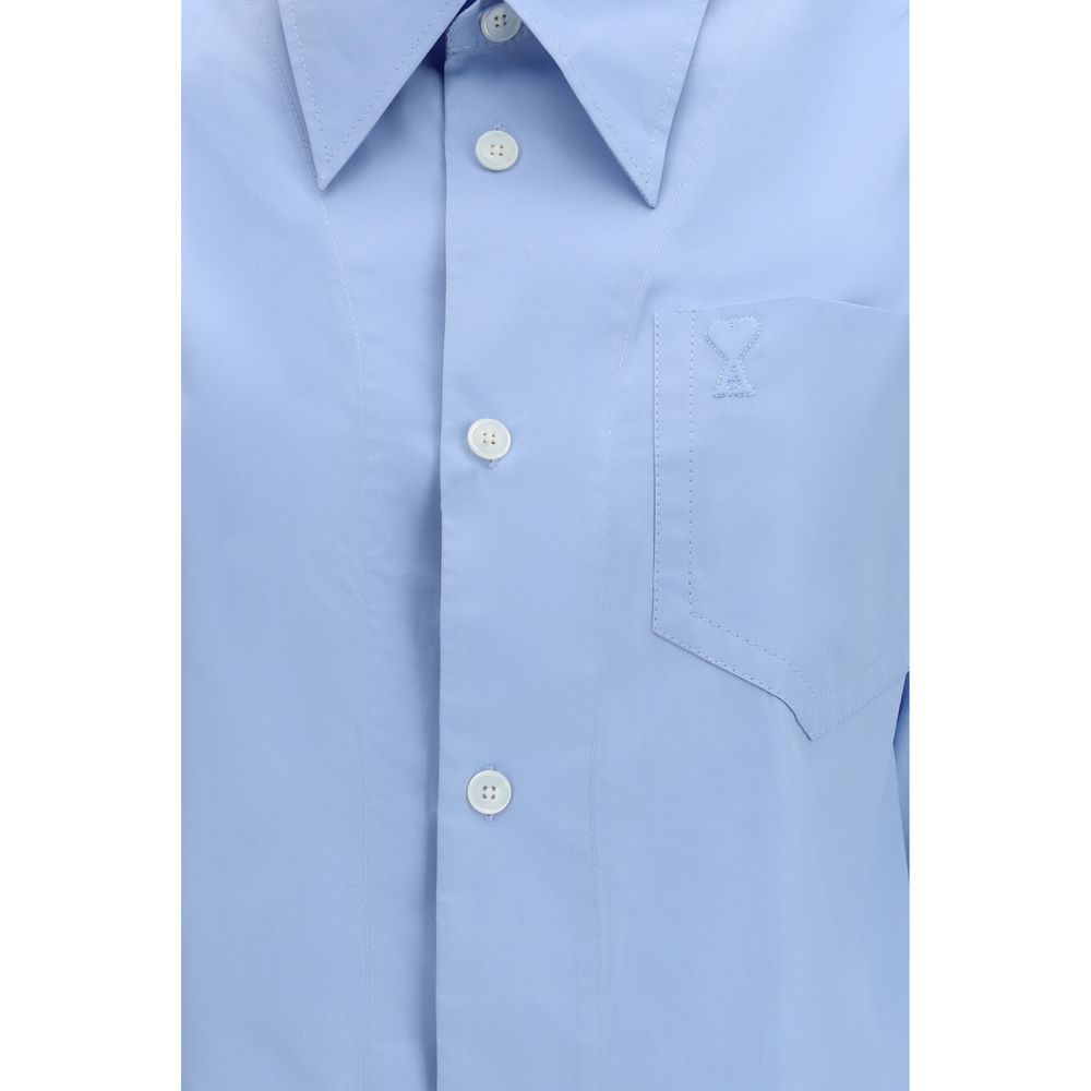 Ami Paris Blue Cotton Dress Shirt | Regal Royce