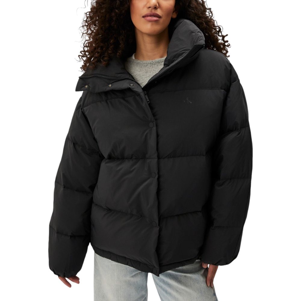 Calvin Klein Jeans Black Polyester Coat | Regal Royce