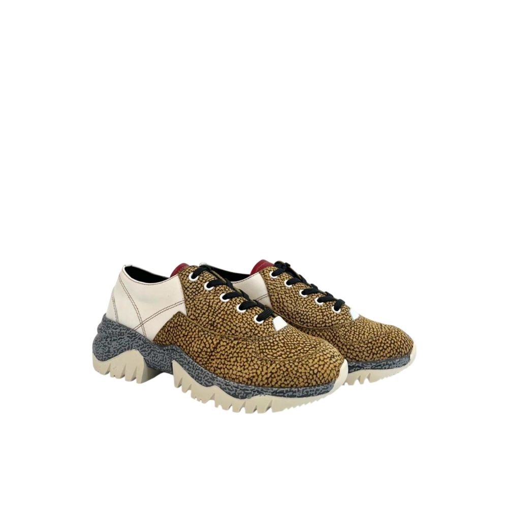 Borbonese Beige Leather Women Sneaker | Regal Royce