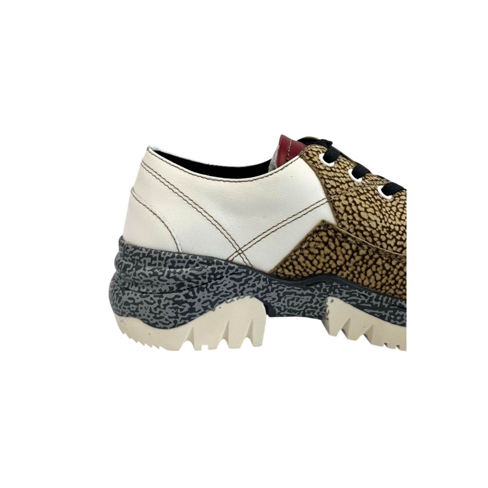 Borbonese Beige Leather Women Sneaker | Regal Royce