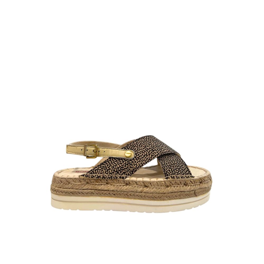 Borbonese Beige Textile Women Sandal | Regal Royce