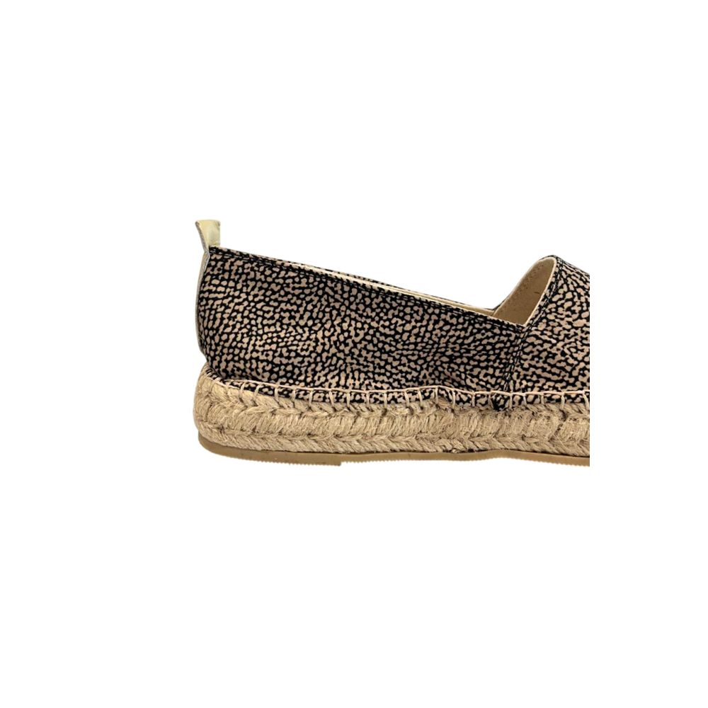 Borbonese Beige Textile Women Platform Sandal | Regal Royce