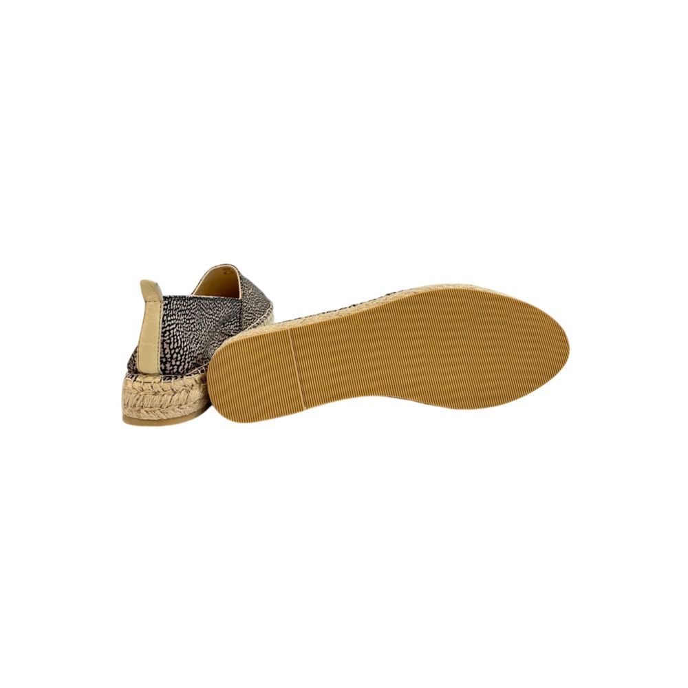 Borbonese Beige Textile Women Platform Sandal | Regal Royce