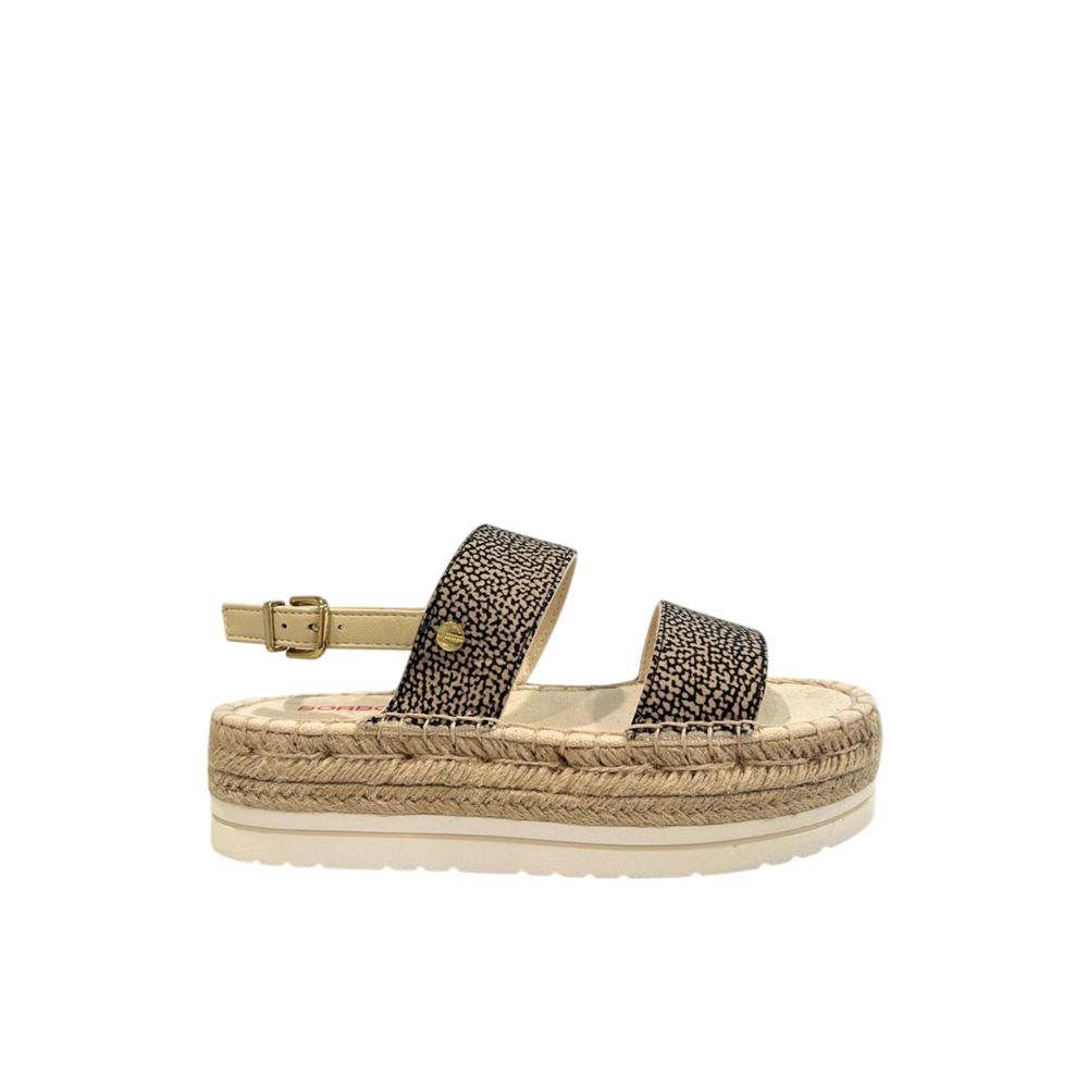 Borbonese Beige Textile Women Sandal | Regal Royce