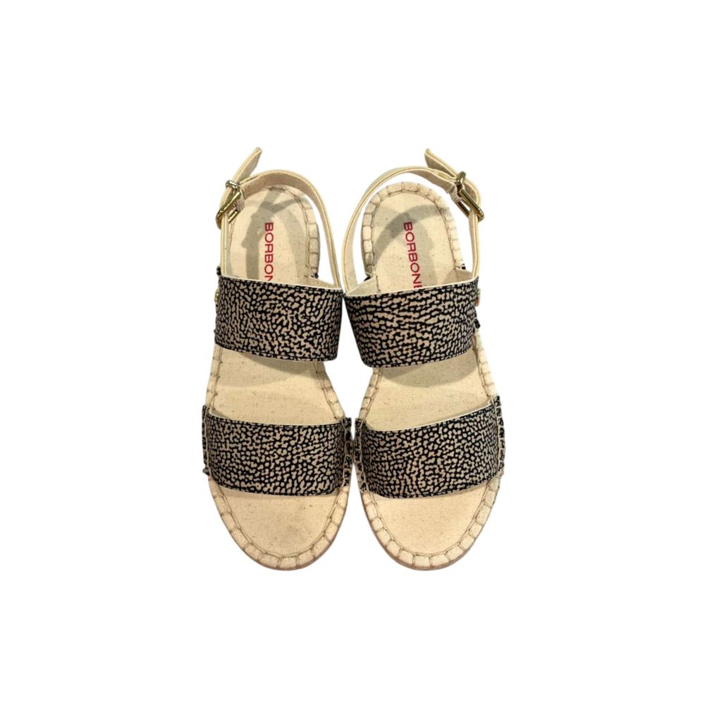 Borbonese Beige Textile Women Sandal | Regal Royce
