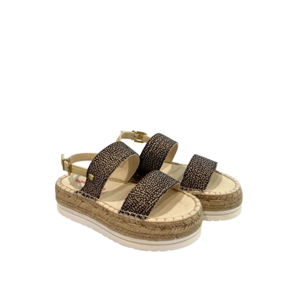 Borbonese Beige Textile Women Sandal | Regal Royce