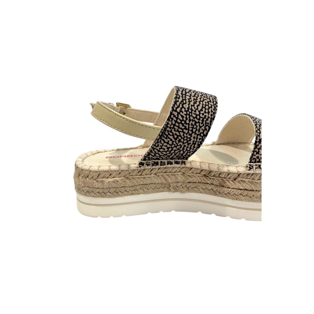Borbonese Beige Textile Women Sandal | Regal Royce