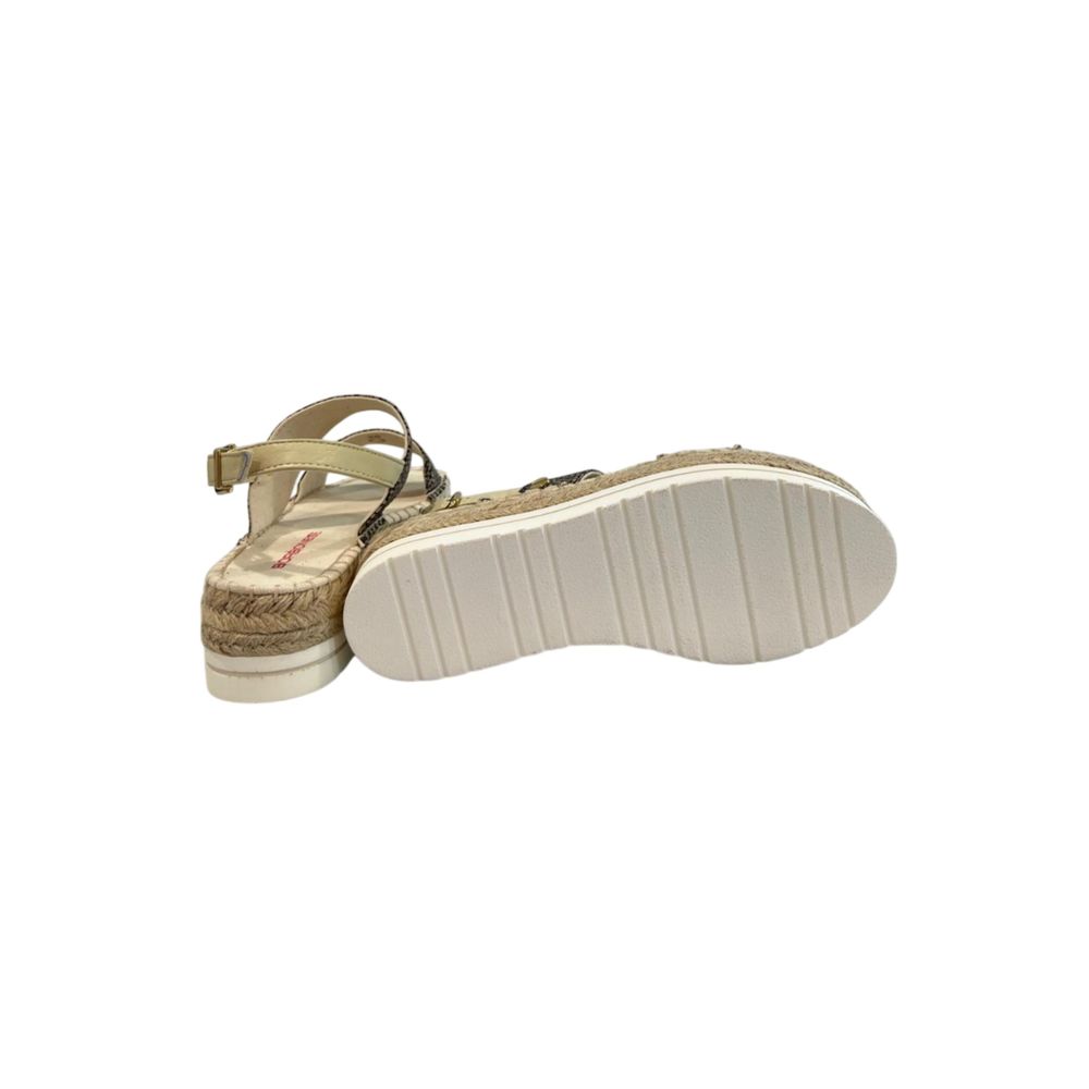 Borbonese Beige Textile Women Sandal | Regal Royce
