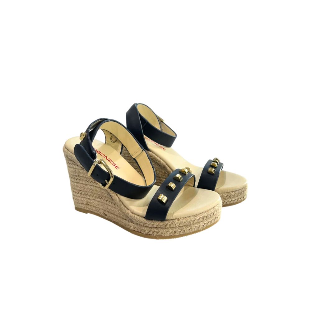 Borbonese Blue Leather Women's Platform Sandal | Regal Royce