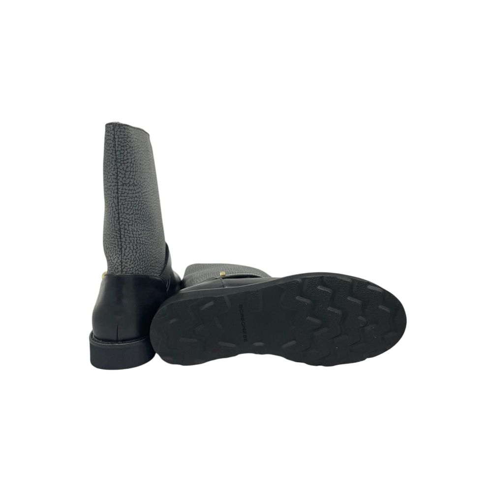 Borbonese Grey Leather Women Boot | Regal Royce