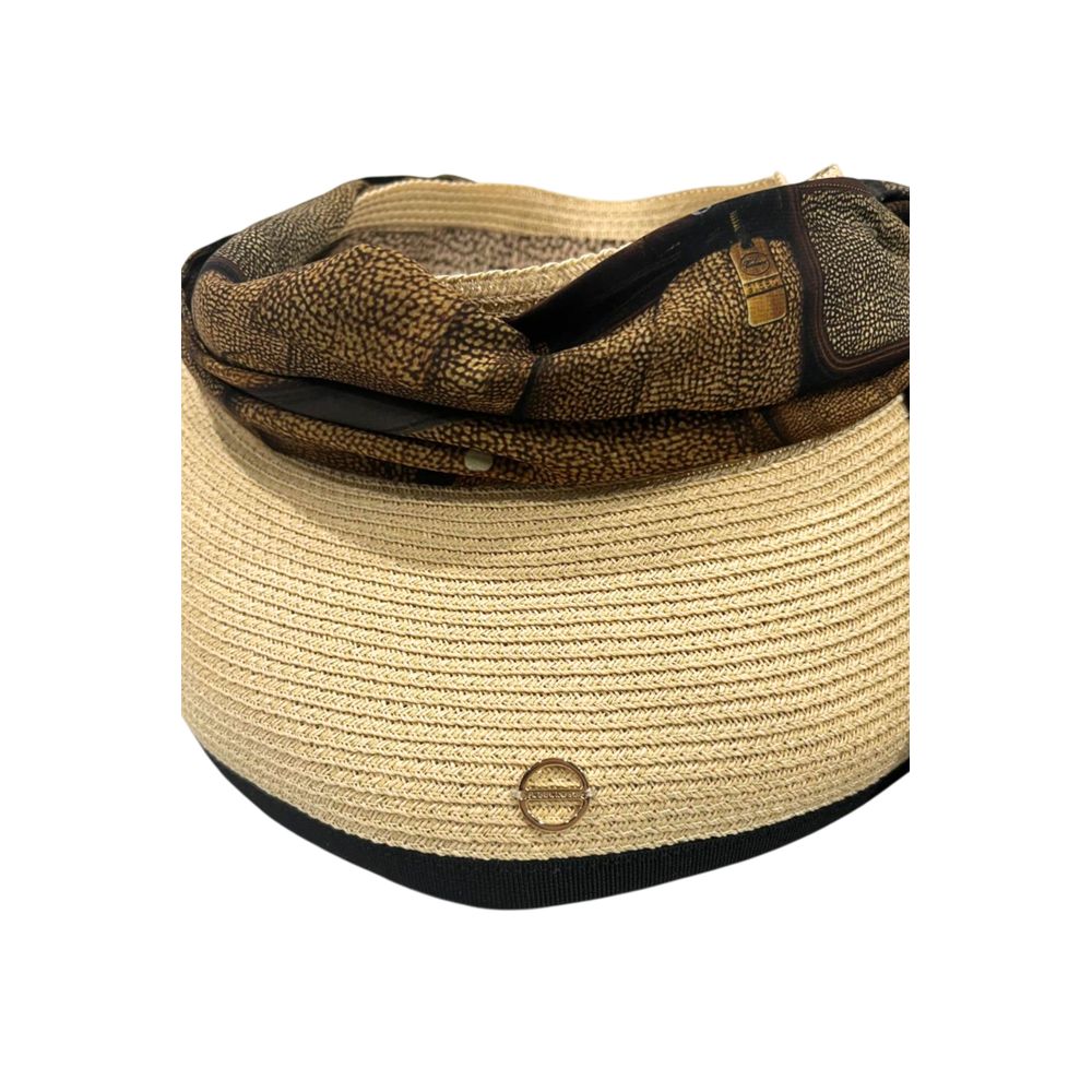 Borbonese Beige Papier Women Hat With Scarf | Regal Royce