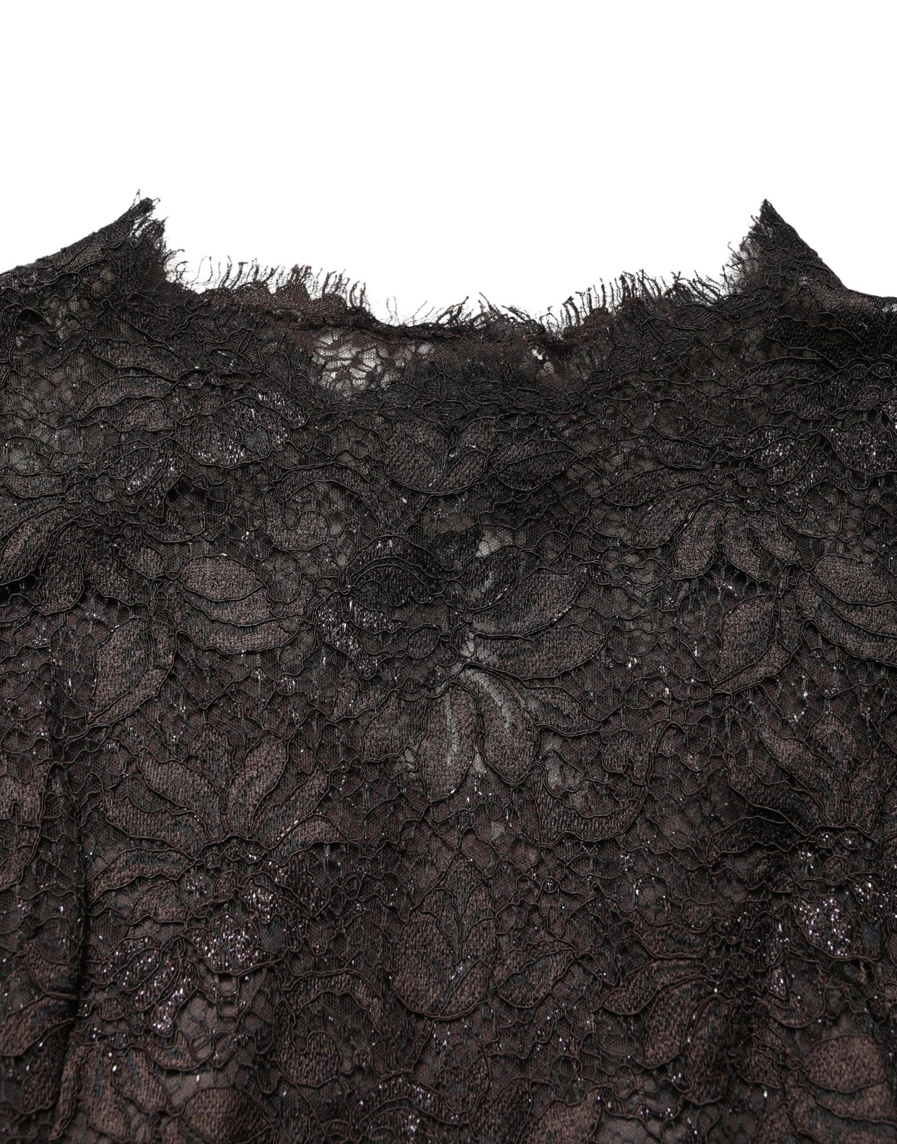 Dolce & Gabbana Black Floral Lace Sheath Long Maxi Dress | Regal Royce