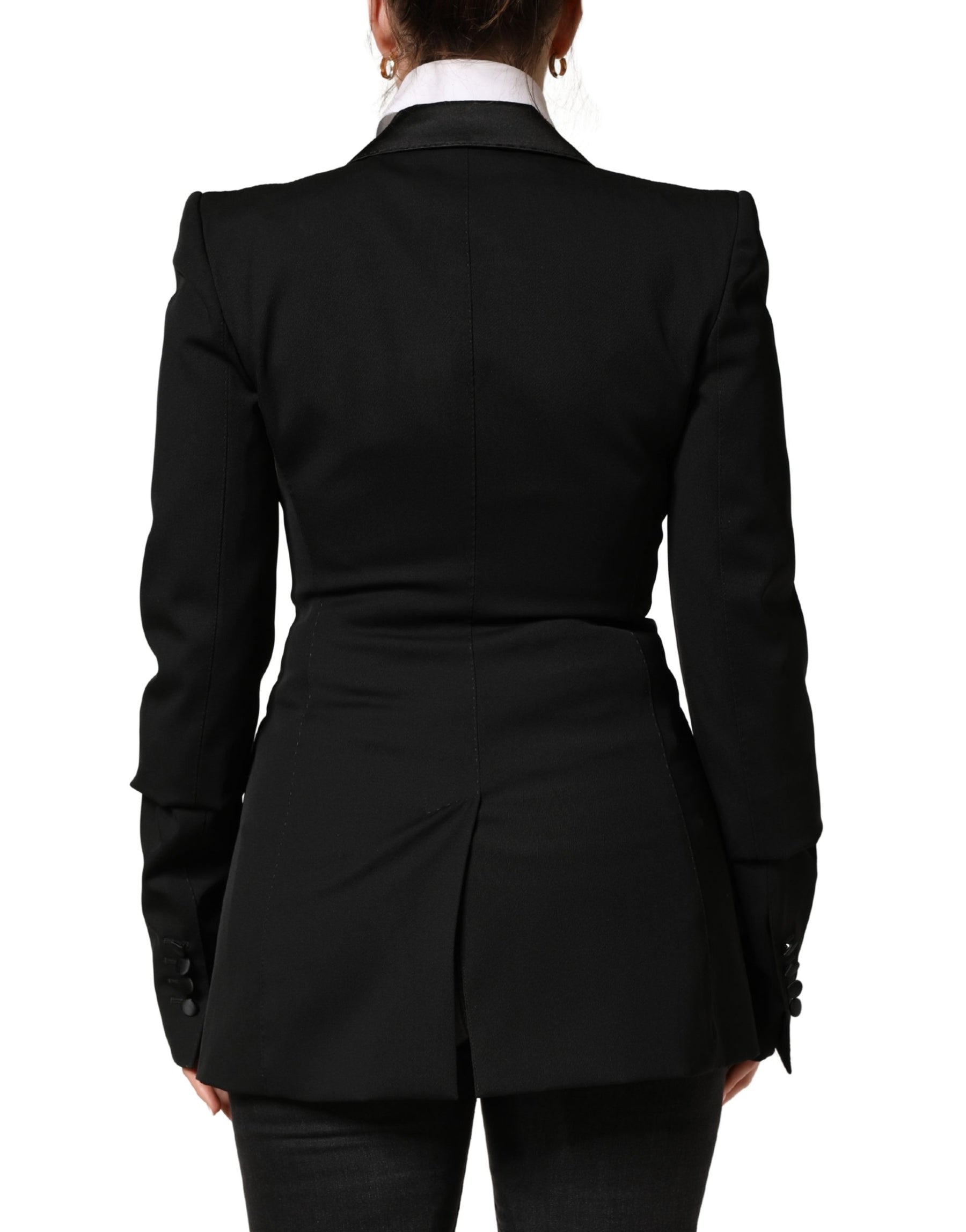 Dolce & Gabbana Black Wool Single Breasted Blazer Jacket | Regal Royce