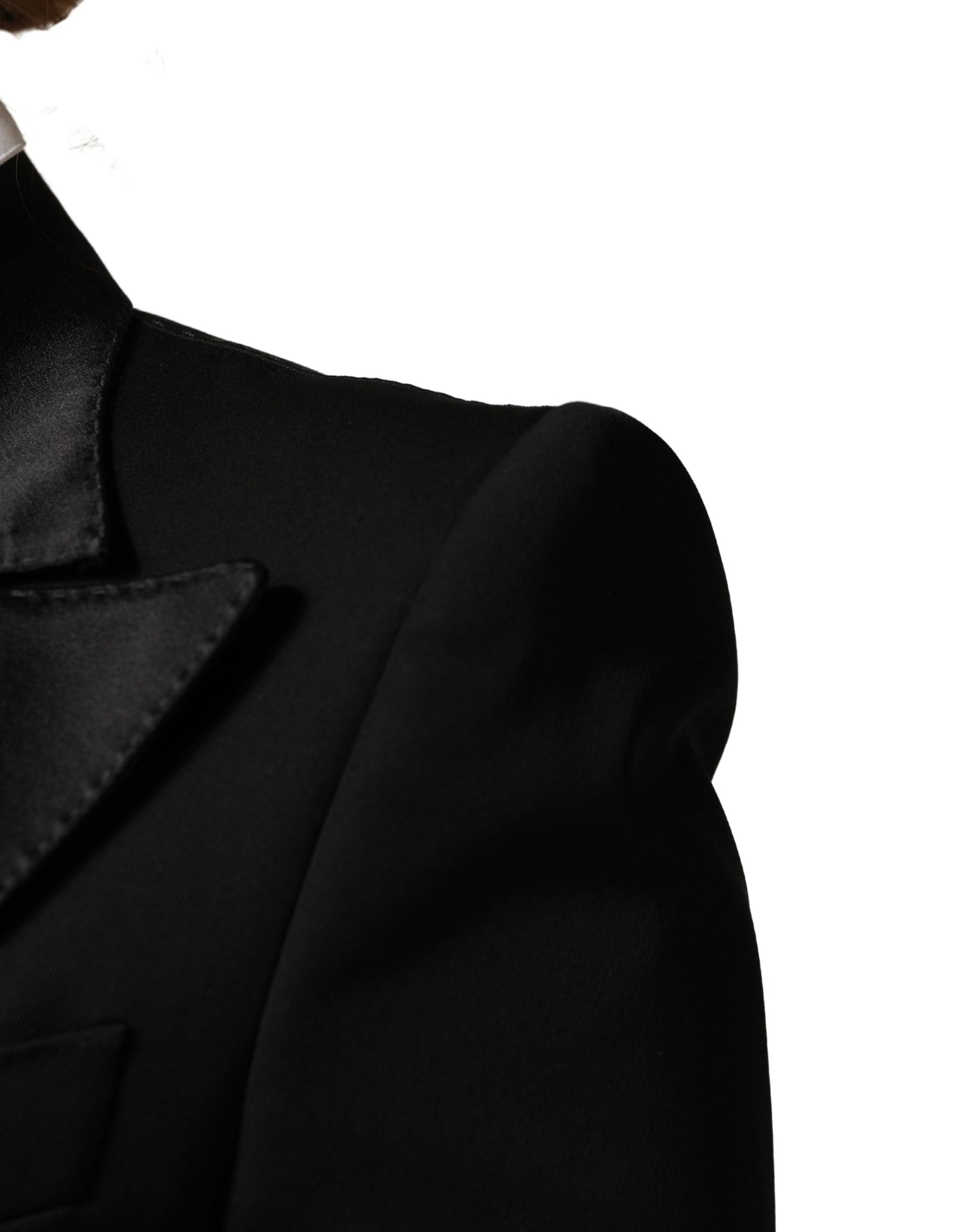 Dolce & Gabbana Black Wool Single Breasted Blazer Jacket | Regal Royce