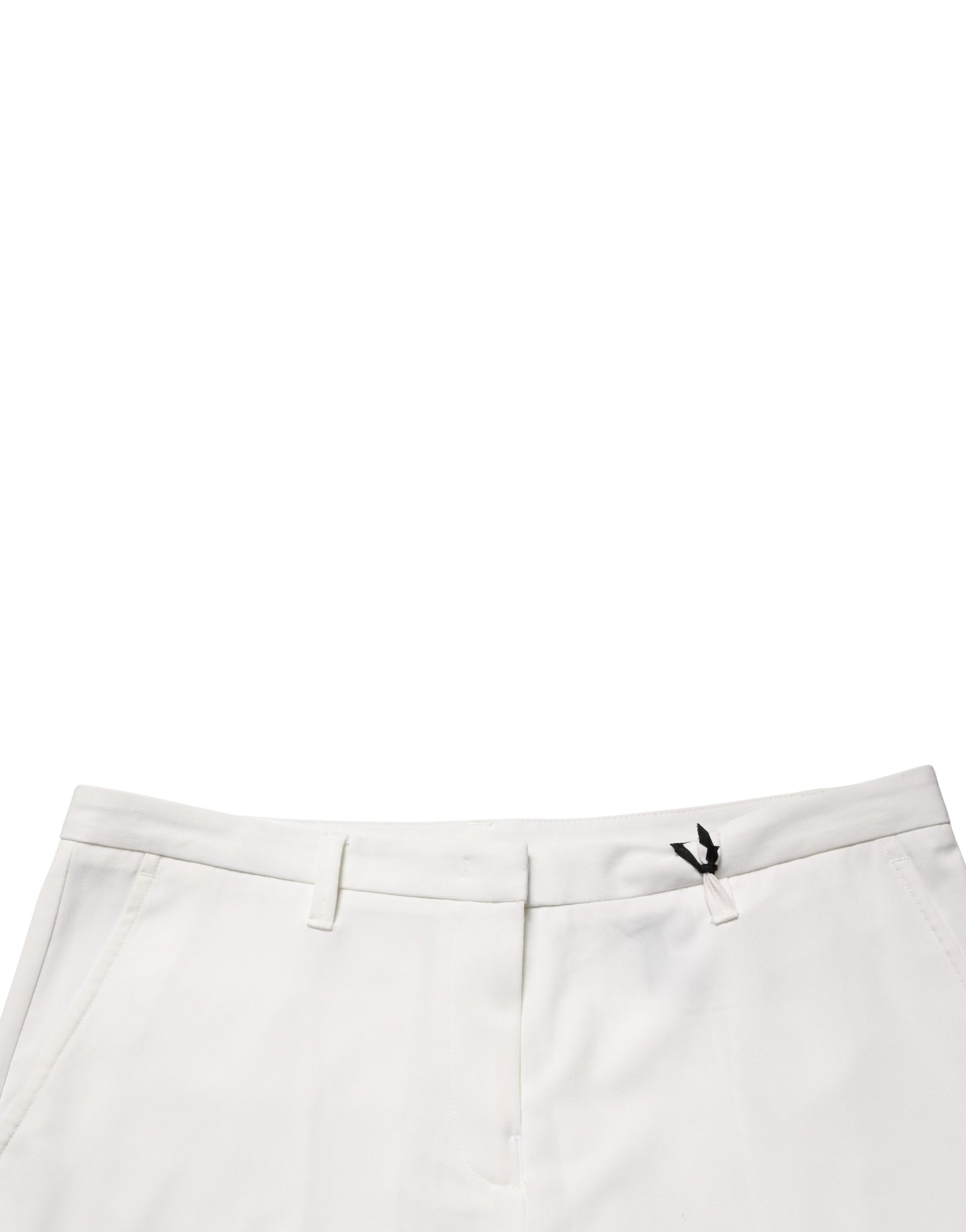 Twinset White Mid Waisted Wide Leg Chino Women Trouser Pants | Regal Royce