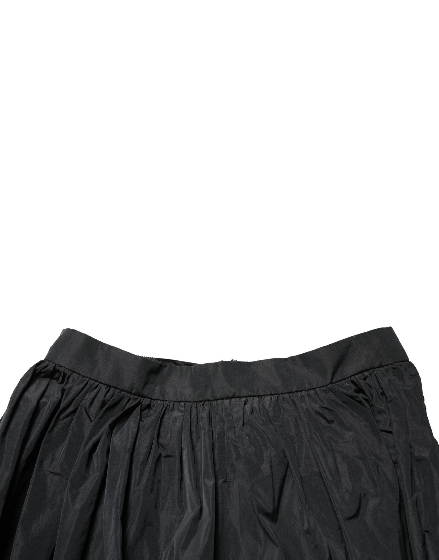 MSGM Black High Waist Pleated A-line Long Maxi Women Skirt | Regal Royce