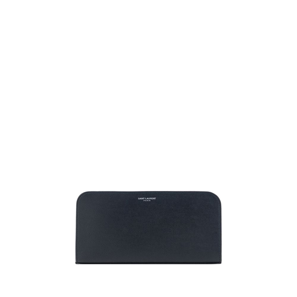 Saint Laurent Black Calf Leather Bos Taurus Wallet | Regal Royce