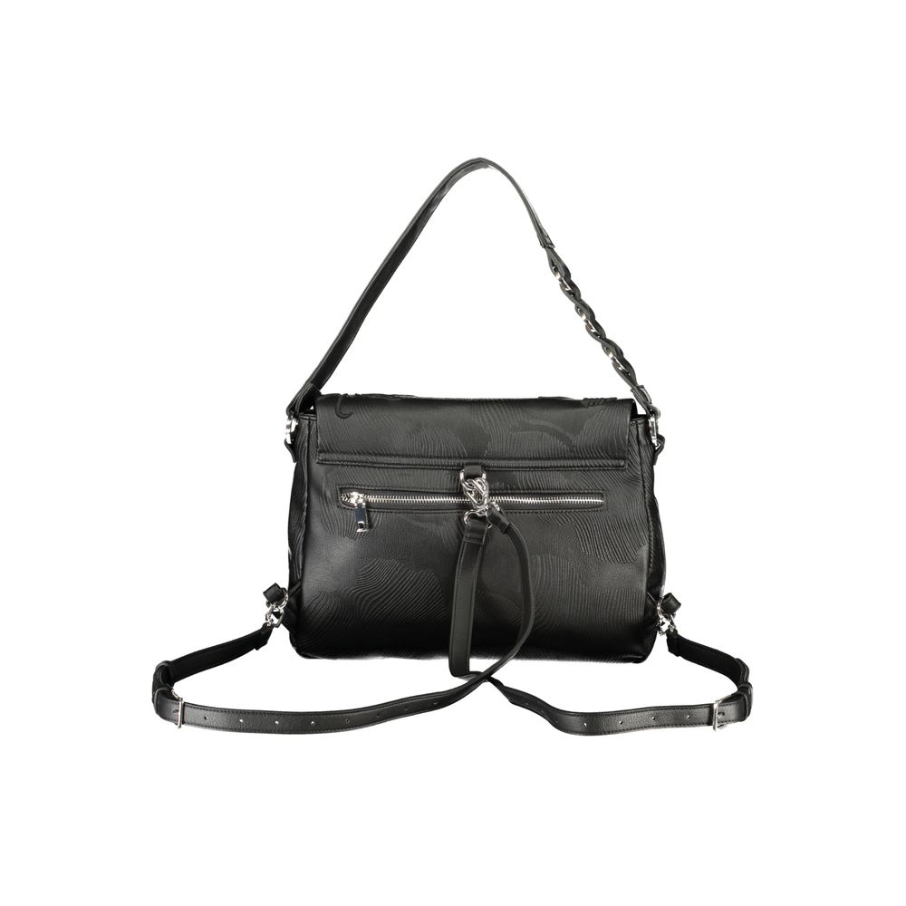 Desigual Black Polyurethane Women Backpack | Regal Royce