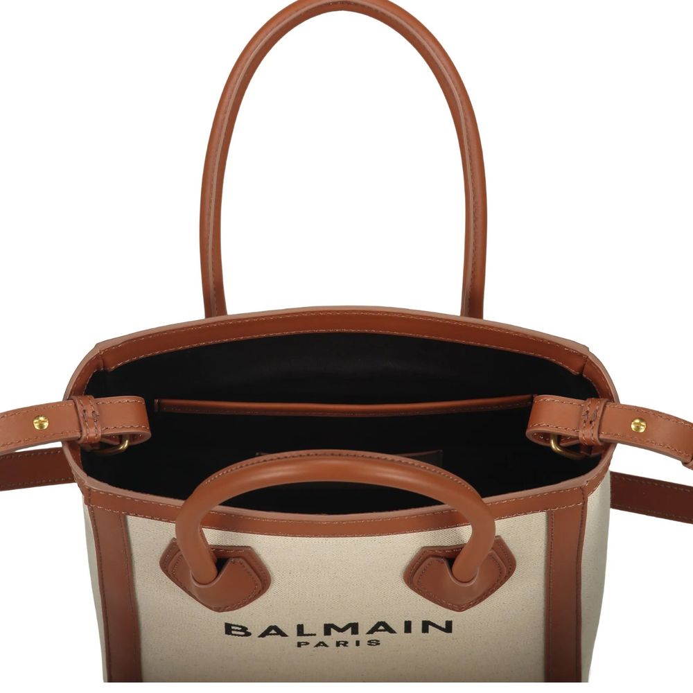 Balmain Brown Cotton Tote Bag | Regal Royce