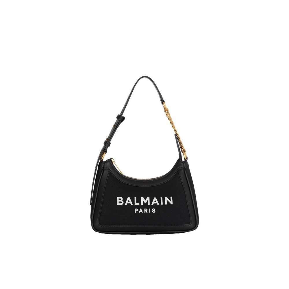 Balmain Black Cotton Shoulder Bag | Regal Royce