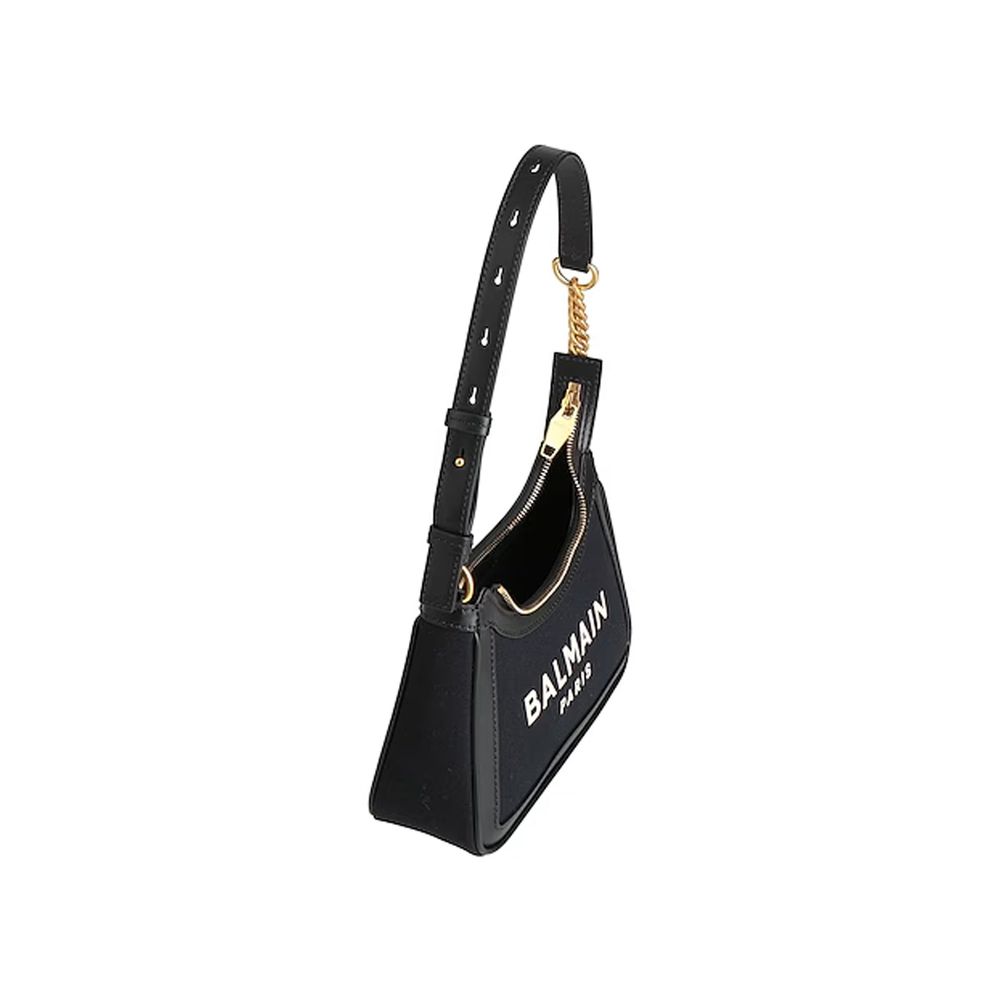 Balmain Black Cotton Shoulder Bag | Regal Royce